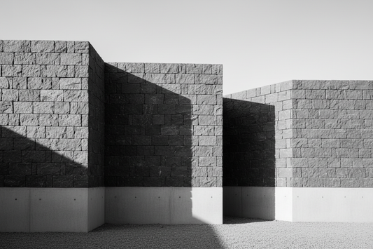 black and white foundation minimal architecture stone texture